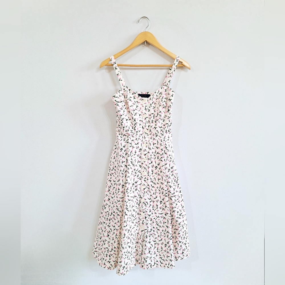 RACHEL Rachel Roy Floral Print Fit & Flare Dress - Size 0